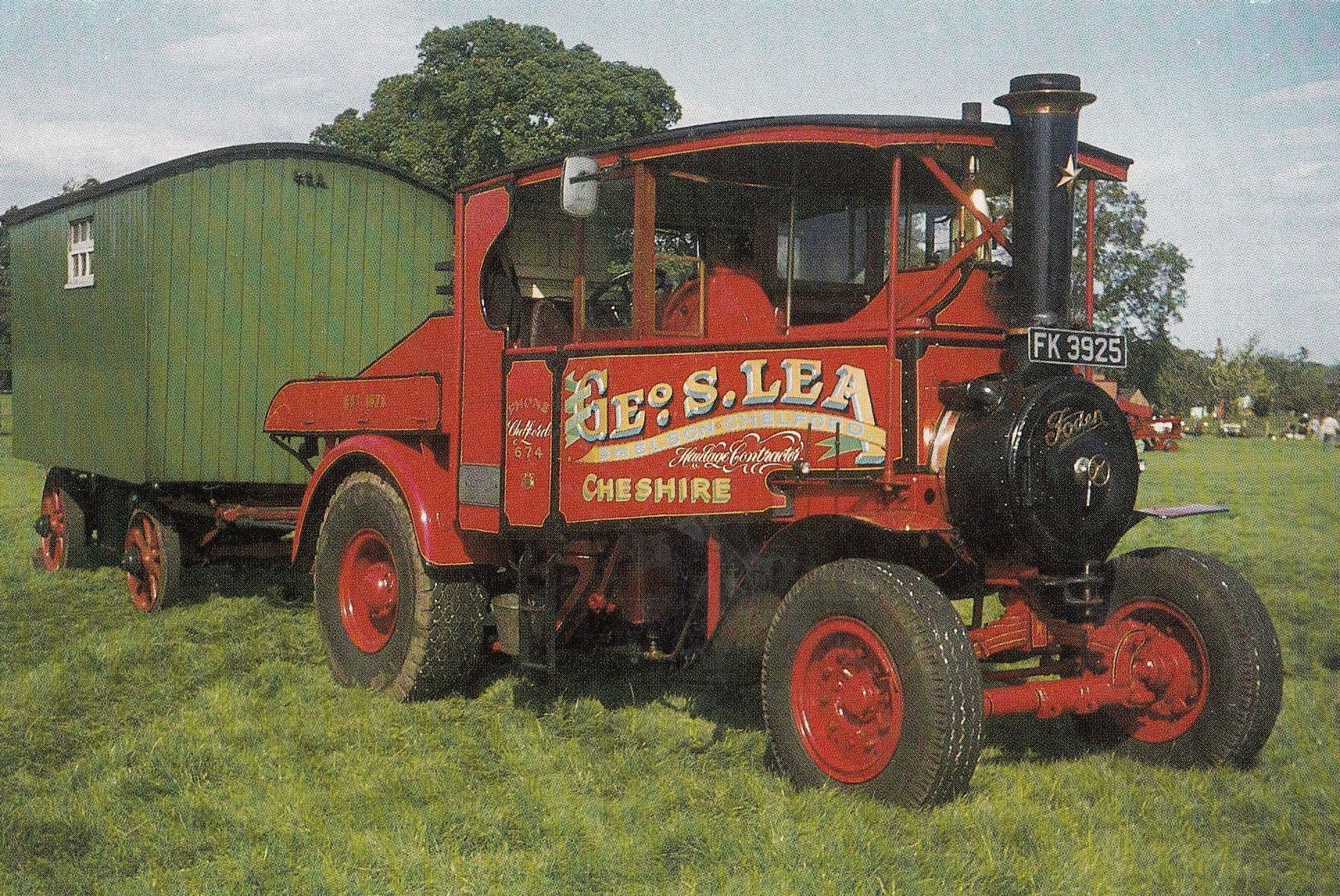 Chris Lea Foden D Cheshire Steam Tractor 1928 Lorry Postcard