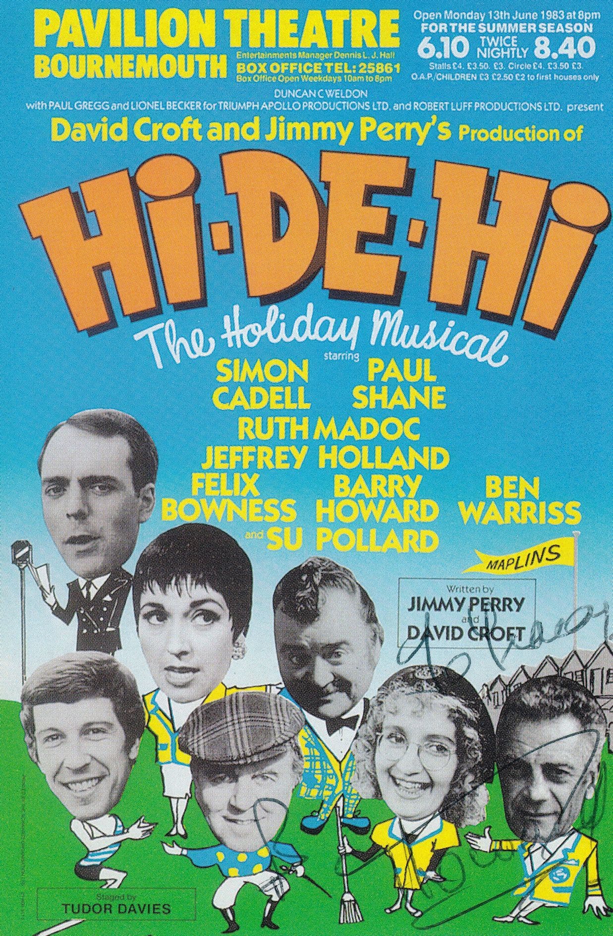 Barry Howard in Hi De Di The Musical Hand Signed Photo