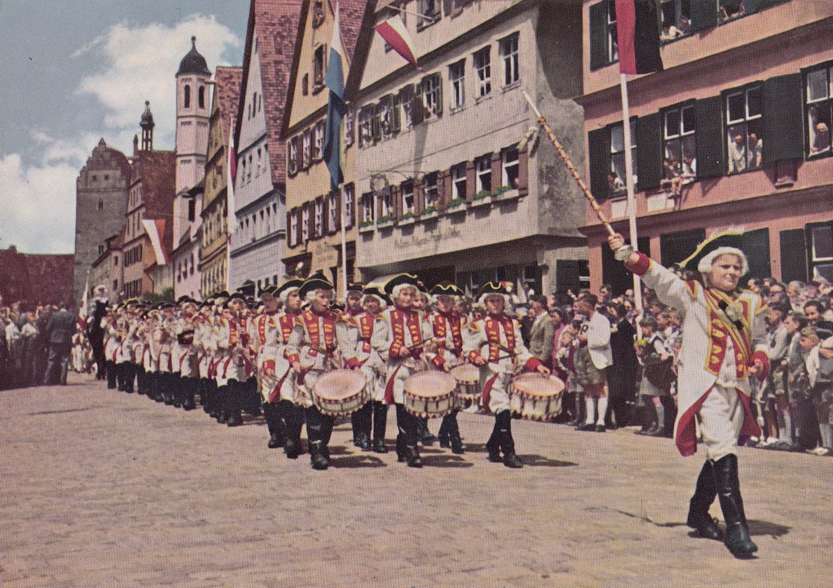 Dinkelsbuhl Procession Germany Postcard