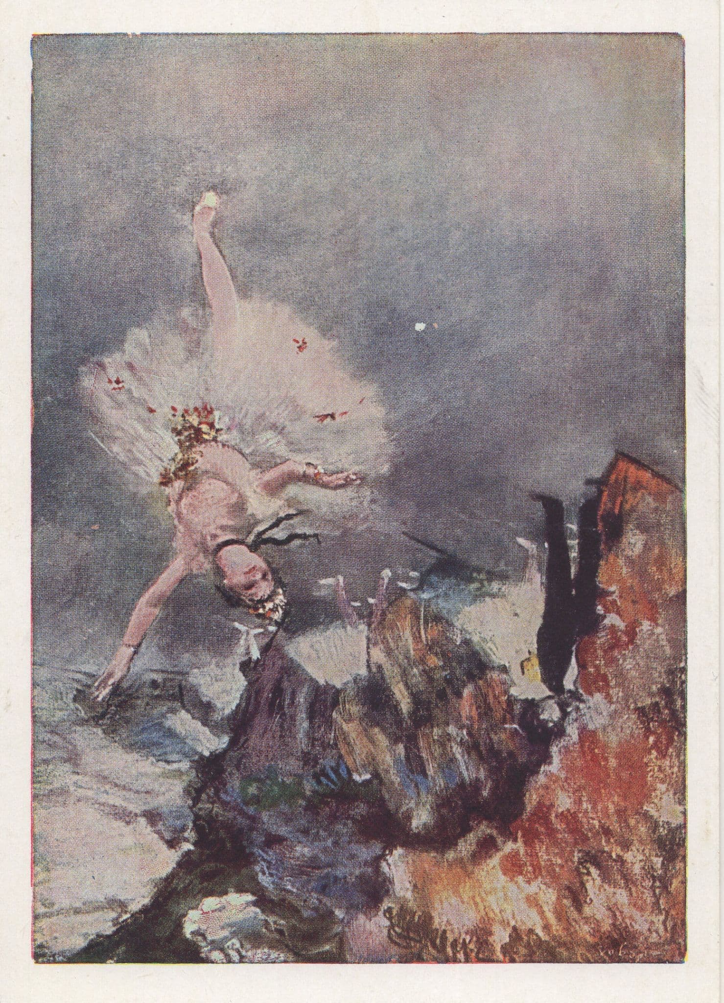 Edgar Degas Ballet Danseuse Sur La Scene Painting Postcard