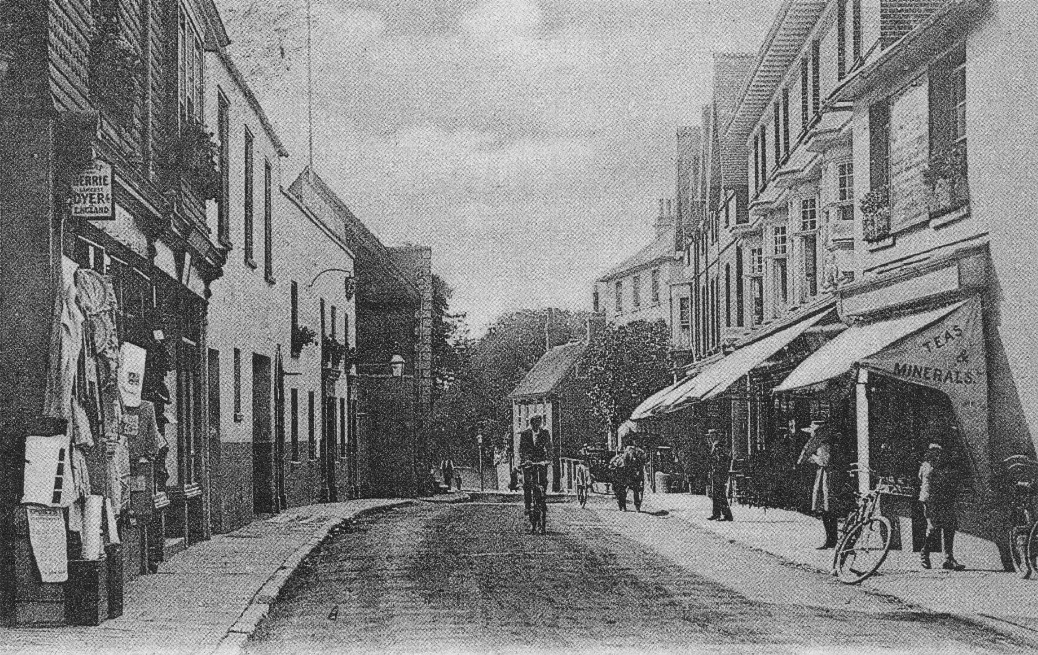 Antique 1903 Bicycles at High Street Hursterpierpoint Sussex Postcard