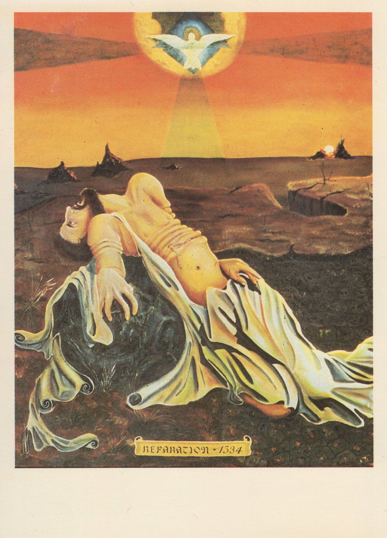 Dom Martin Reparation Indian Painting Postcard
