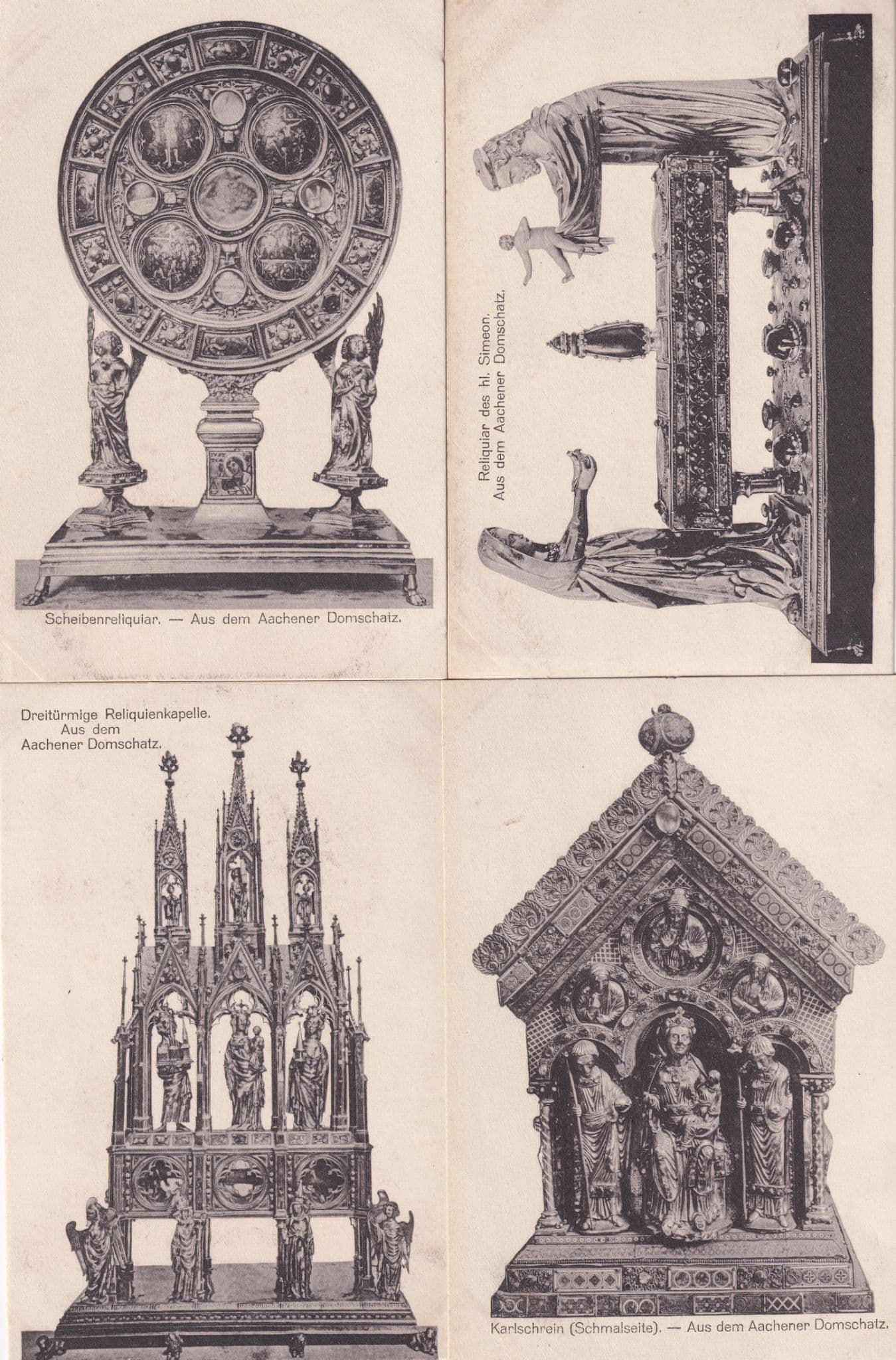 Aachener Aus Dem Domschatz 4x German Religious Aachen Old Postcard s