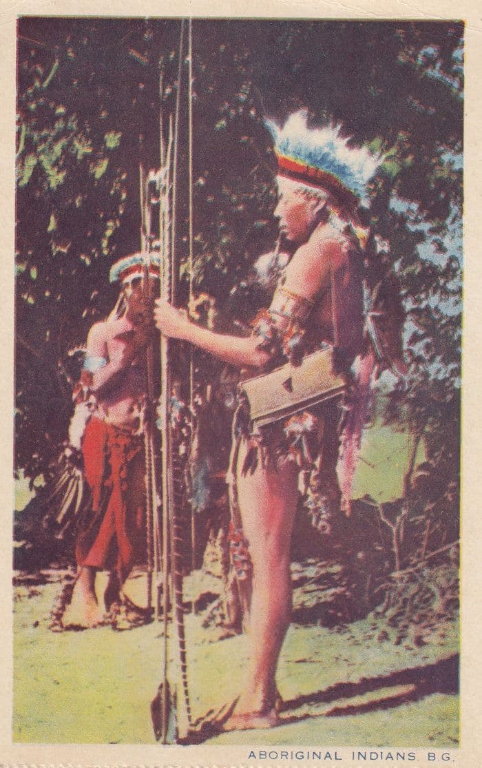 Aboriginal Aborigine Indians Old Postcard