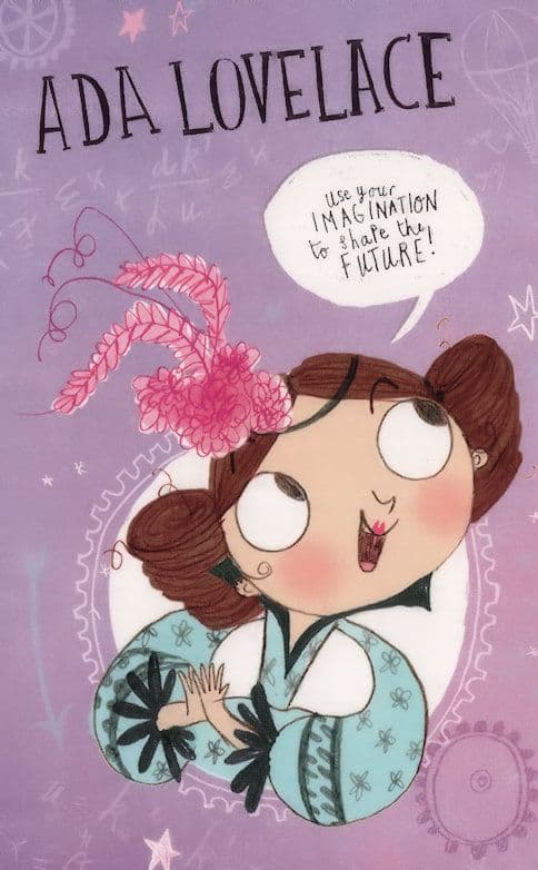 Ada Lovelace Mathematician British Book Author Painting Postcard
