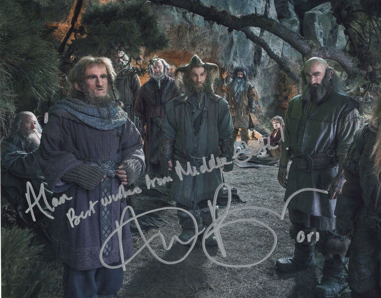 Adam Brown as Ori The Hobbit 10x8 Hand Signed & COA 2x Photo s