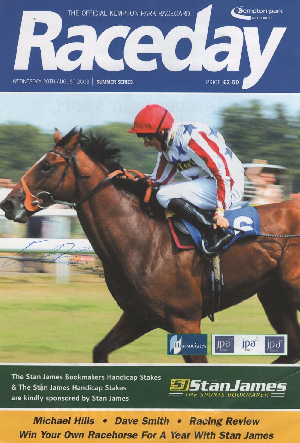 Addie Ahern Hand Signed Horse Race Jockey Picture Autograph