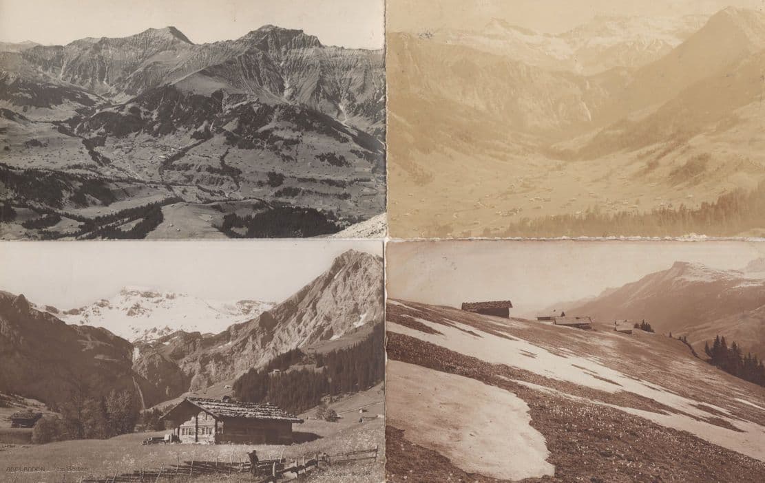Adelboden 4x Rare Antique Switzerland Postcard s