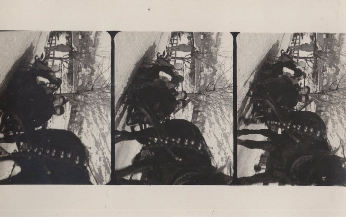 Adelboden 8MM Camera Film Winter Sports Sleigh Switzerland Old Postcard