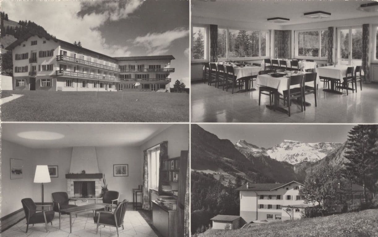 Adelboden Spittler Haus Switzerland Real Photo Postcard