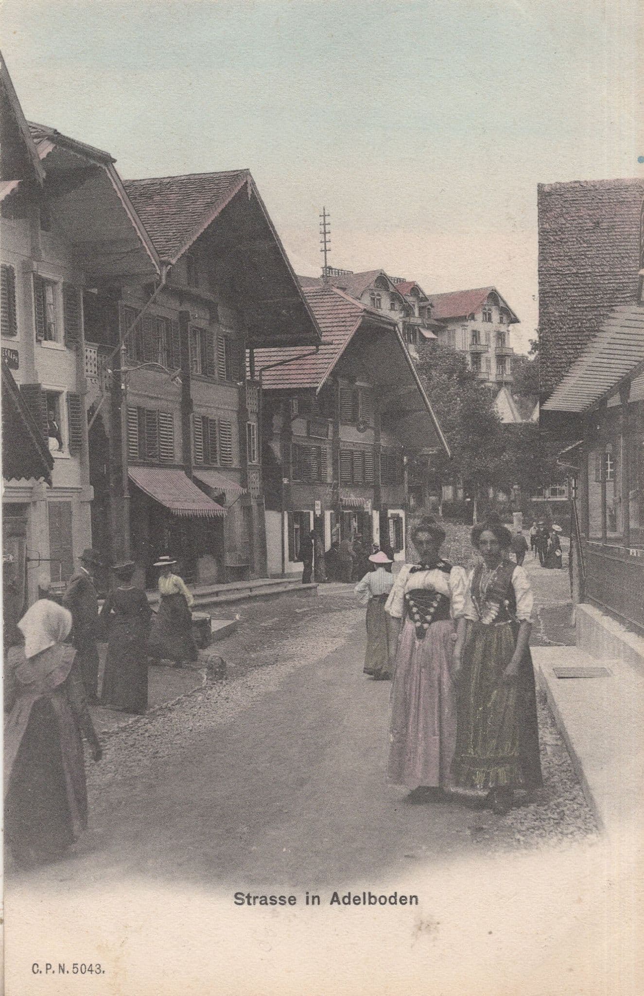 Adelboden Strasse Im Switzerland Fashion Antique Shops Postcard