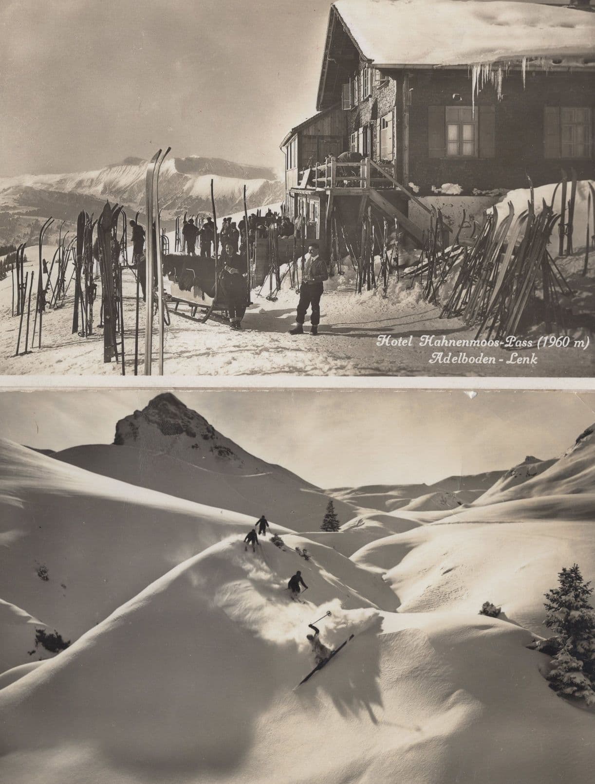 Adelboden Switzerland Skiing Meeting Big Skis Postcard & More