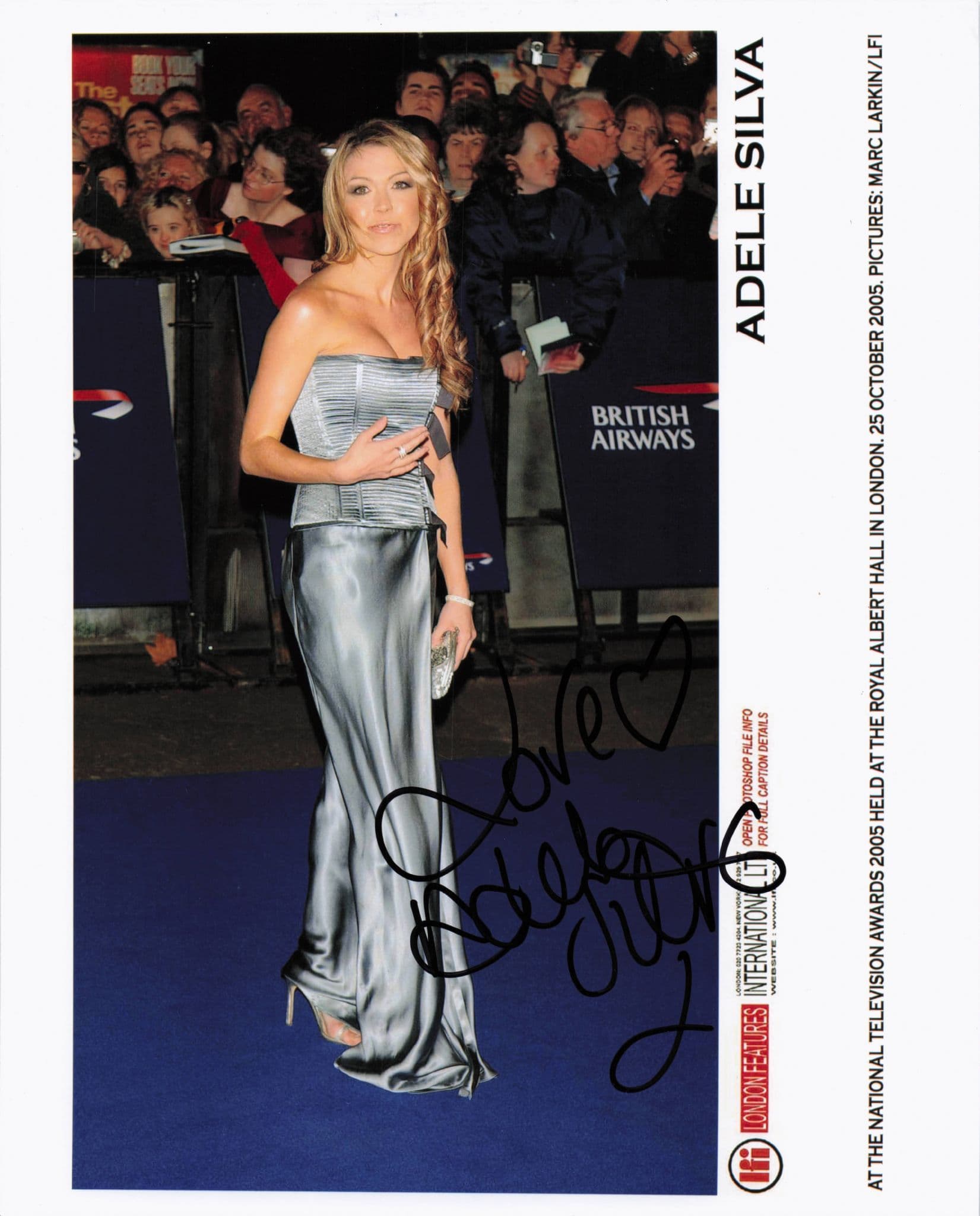 Adele Silva Emmerdale 2005 Television Awards 10x8 Hand Signed Photo