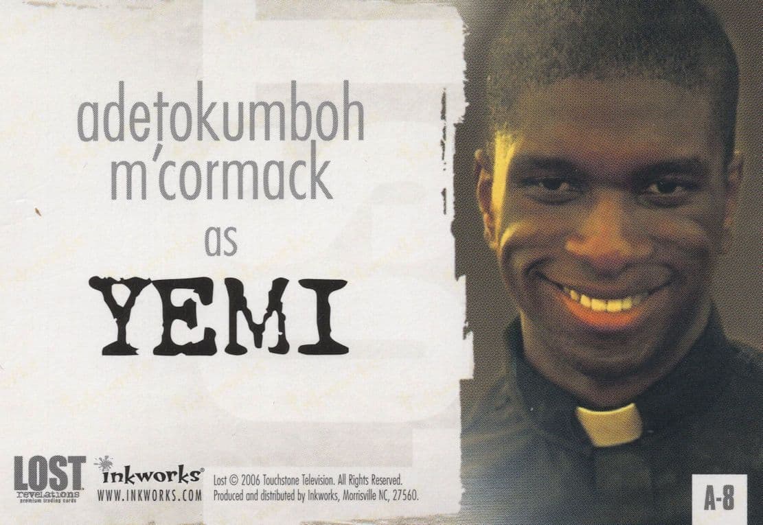 Adetokumboh M'Cormack Lost TV Show Autograph Card Photo