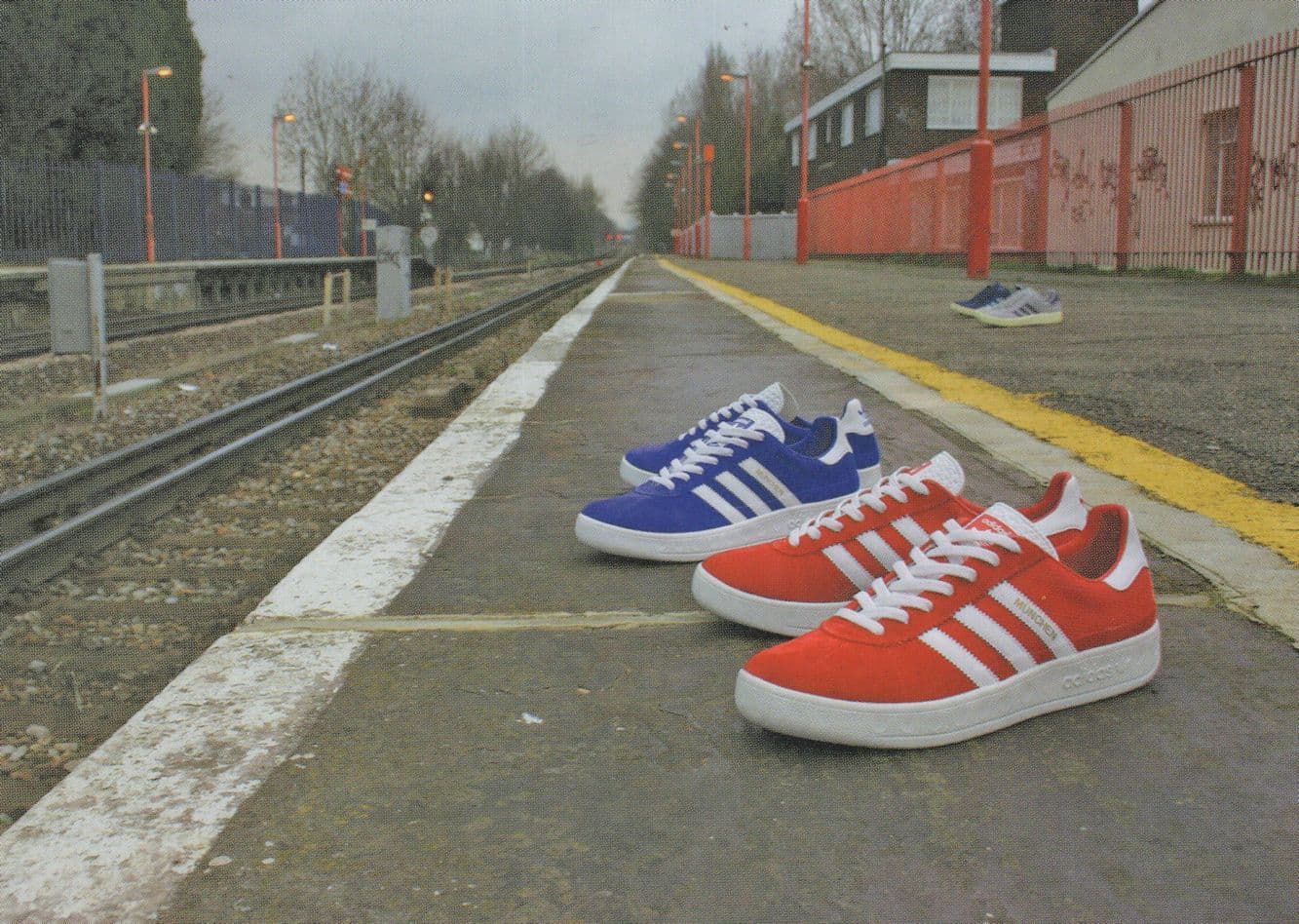 Adidas Hockey 1970s Badminton Trainers at Railway Station Postcard