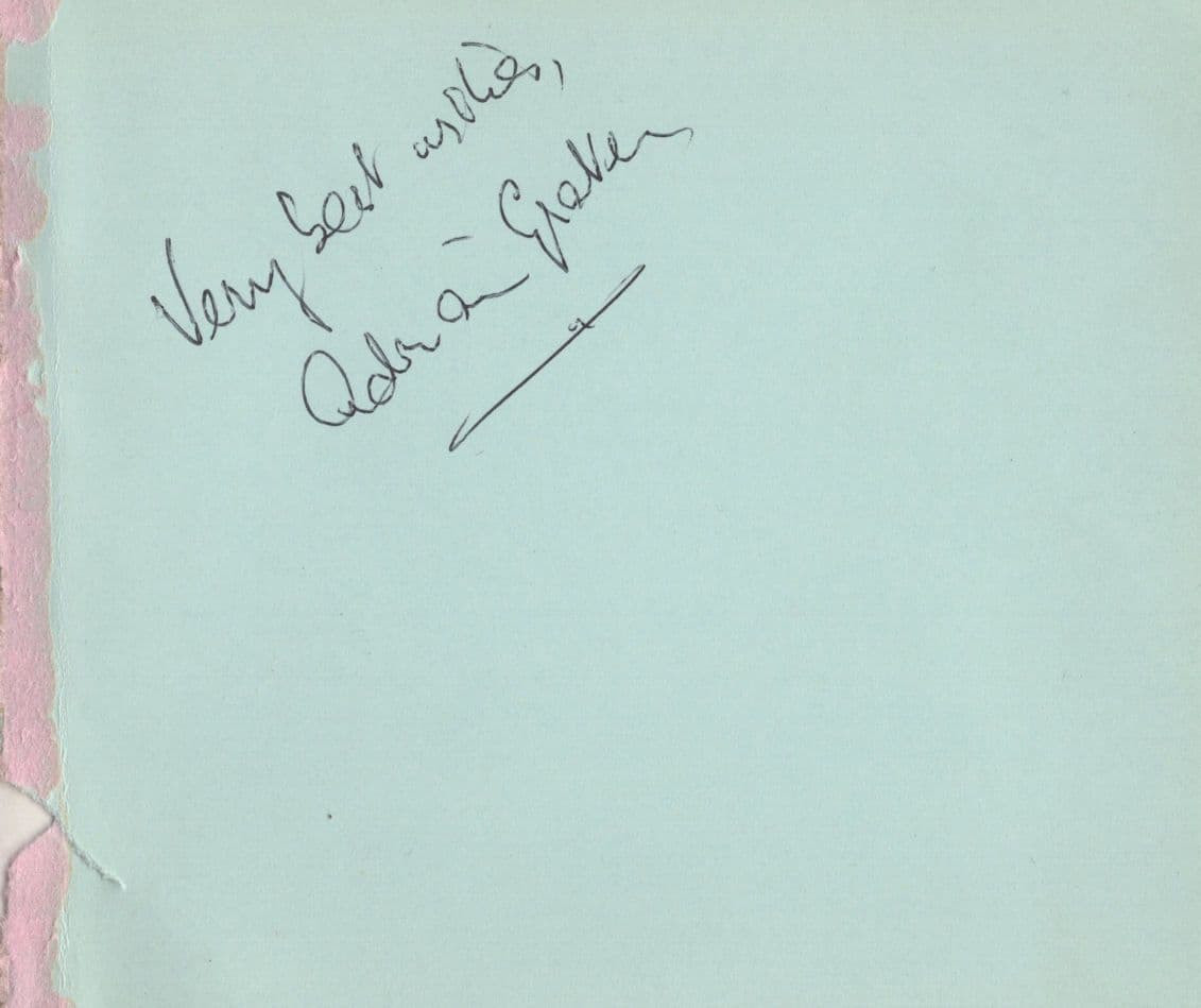 Adrian Grater 1960s Royal Ballet Hand Signed Autograph