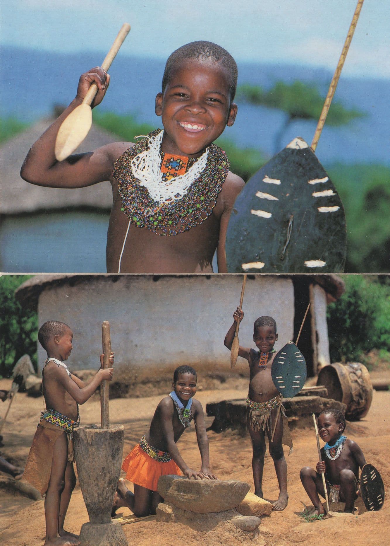 African Children Valley Of A Thousand Hills 2x Postcard s