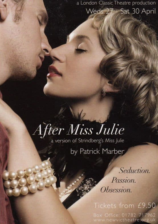 After Miss Julie Patrick Marber New Vic Theatre Gala Poster Postcard Style Card