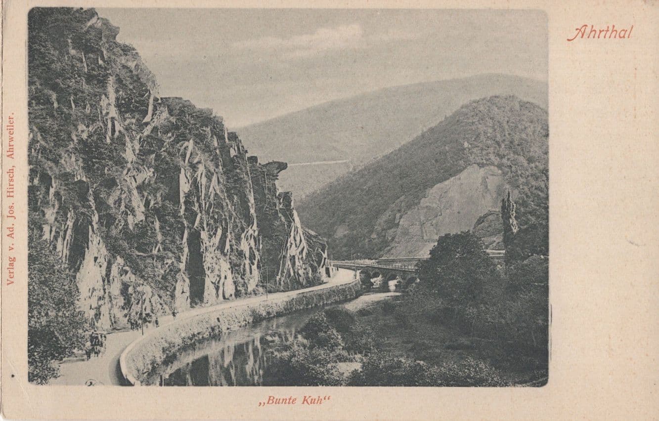 Ahrthal Bunte Kah Winding Mountain Road German Old Postcard