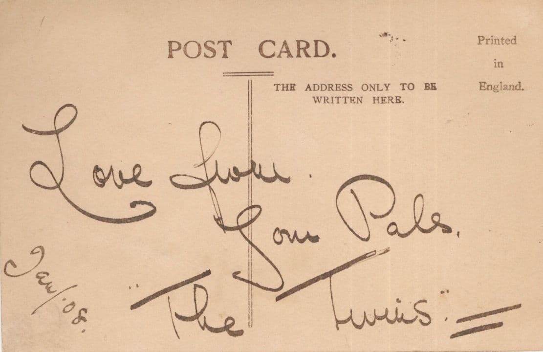 Aileen & Doris Woods New Zealand Australian Twins Rugby Singers Hand Signed Postcard