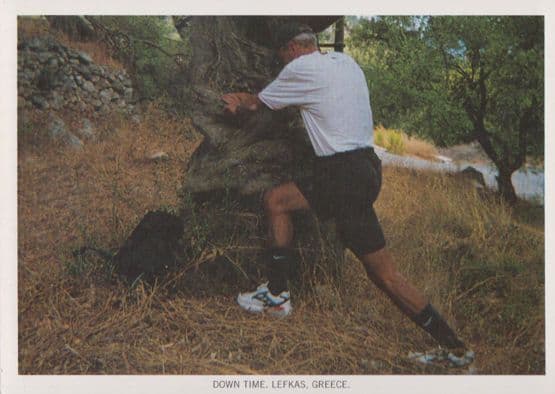 Air Kantara Shoes Sweden To Lefkas Greece Shoe Hiking Walk Advertising Postcard