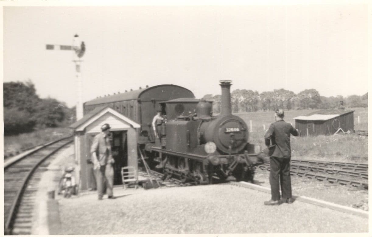 AIX 32646 Approaching Hayling Island Train Old PB Postcard Photo