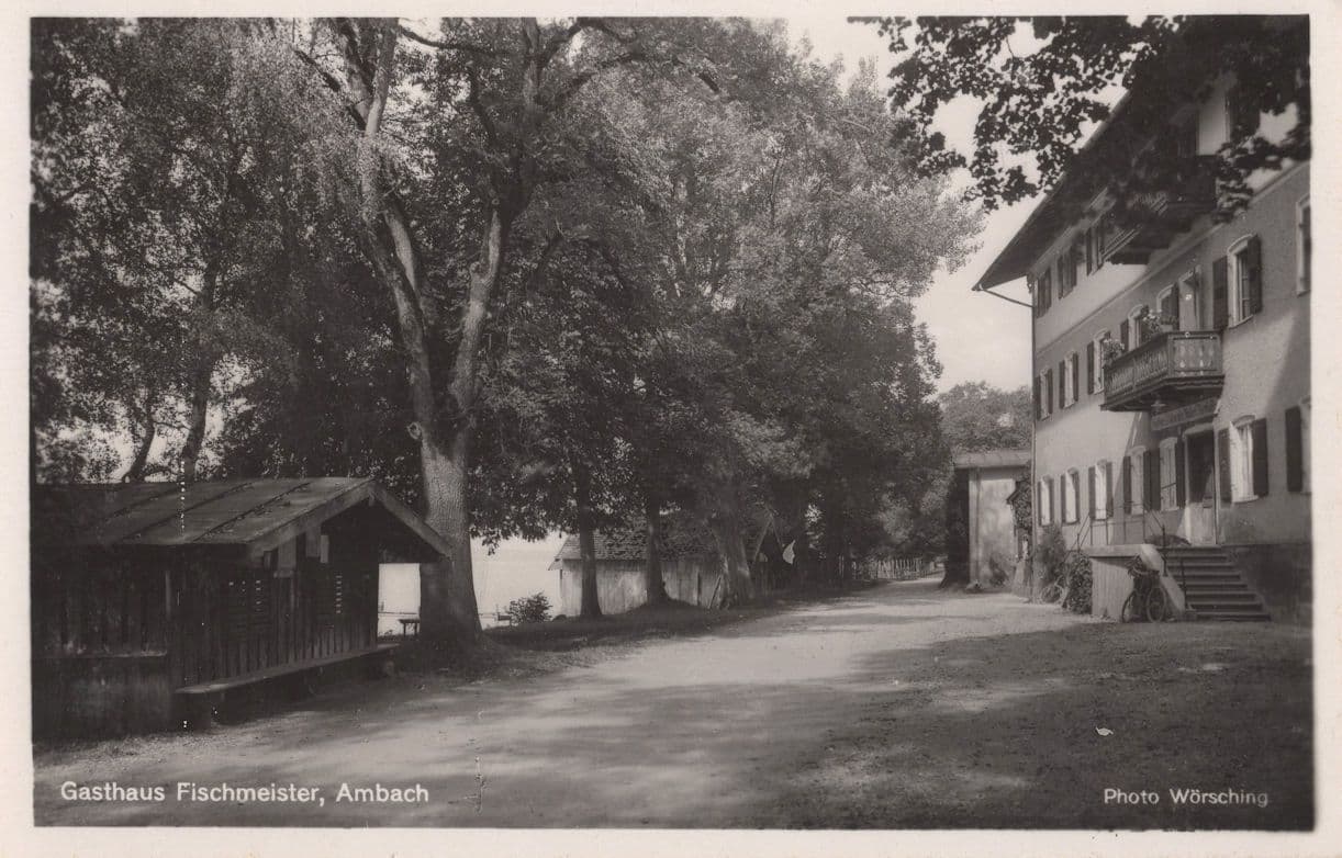 AK Ambach Gasthaus Fischmeister German Hotel Real Photo Postcard