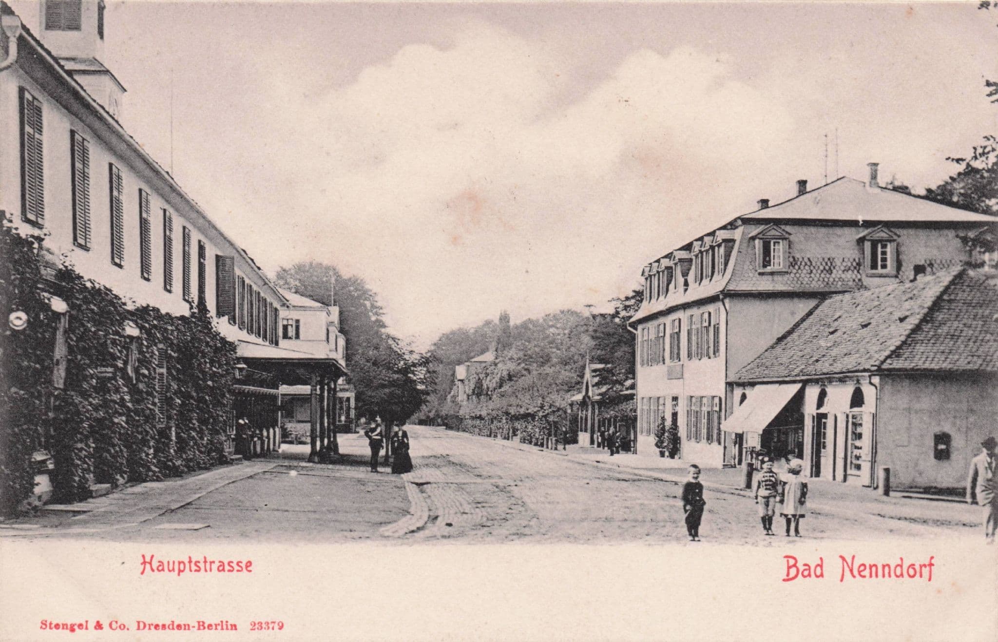 AK Bad Nenndorf Hauptstrasse Germany Rare Antique Postcard