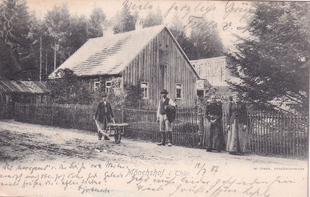 AK Monchshof Thur Dorfstrasse Mit Haus German Postcard