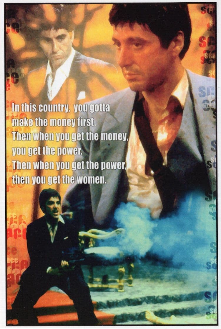 Al Pacino Scarface Movie Film Stunning Rare Gun Postcard