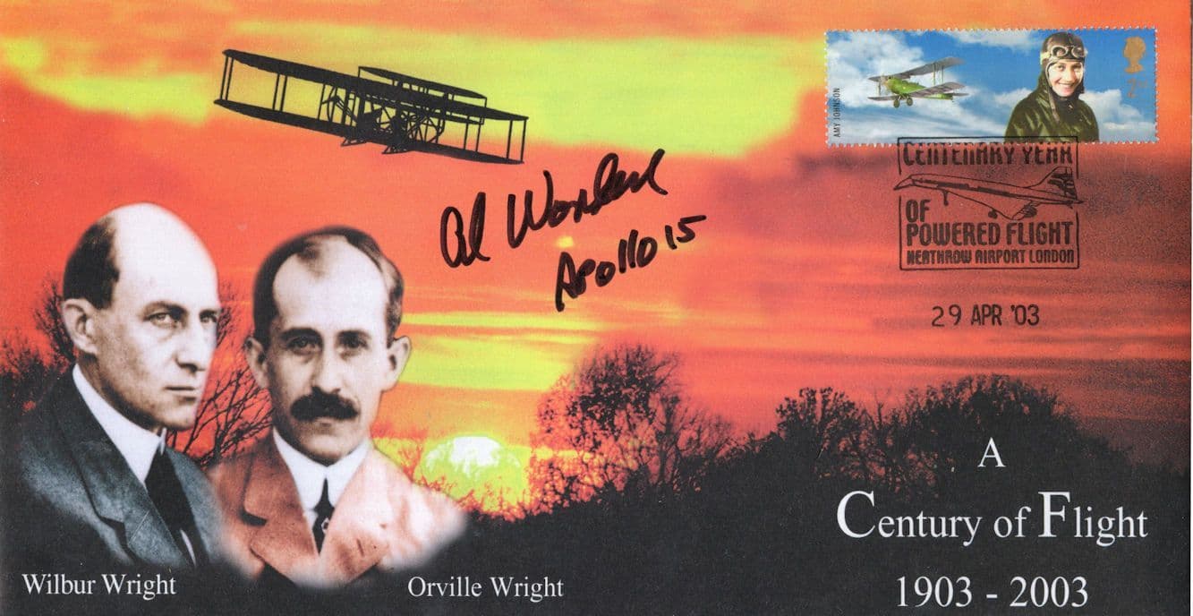 Al Worden Apollo 15 Limited Edition Wright Brothers Hand Signed FDC
