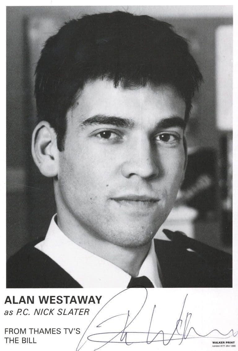 Alan Westaway PC Nick Slater ITV The Bill Hand Signed Cast Photo