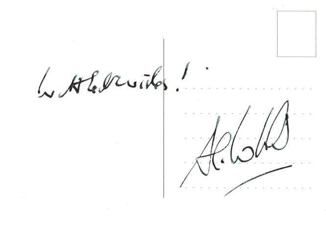 Alan Whicker Around Whickers World Hand Signed Postcard