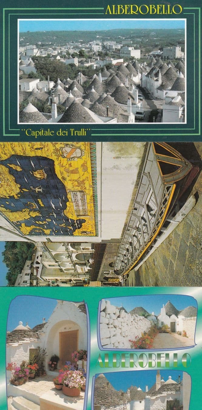 Alberobello Trulli Amalfi Pottery Chart Regatta Boat 3x Italy Postcard s