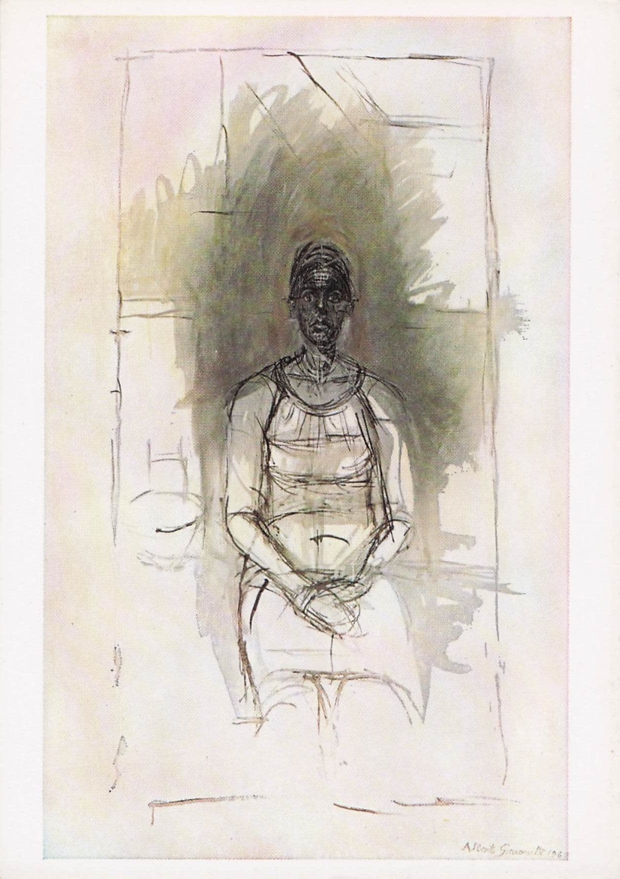 Alberto Giacometti Caroline Tate Gallery Painting Postcard