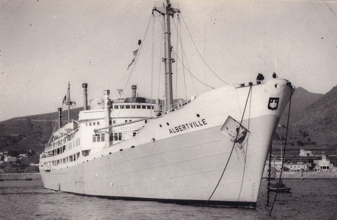 Albertville Ferry Ship Cockerill Built 1948 Belgium Plain Back Postcard Photo