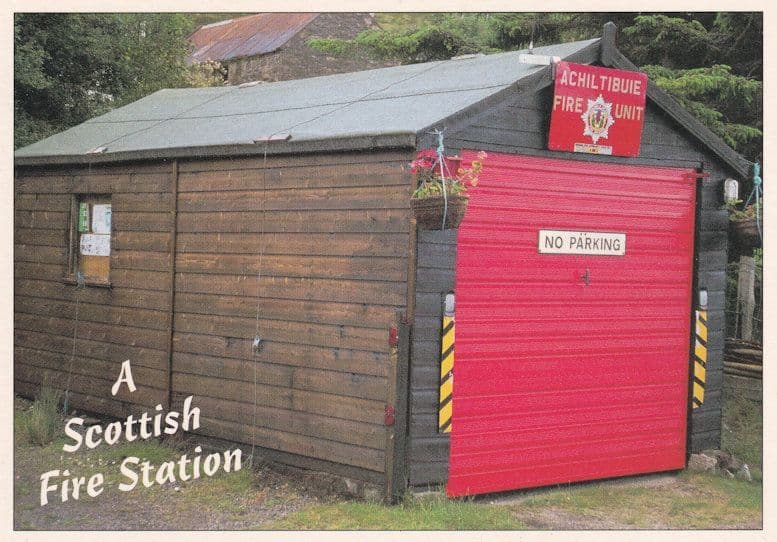 Alchiltibui Scottish Miniature Fire Station Ulapool Scotland Rare Postcard