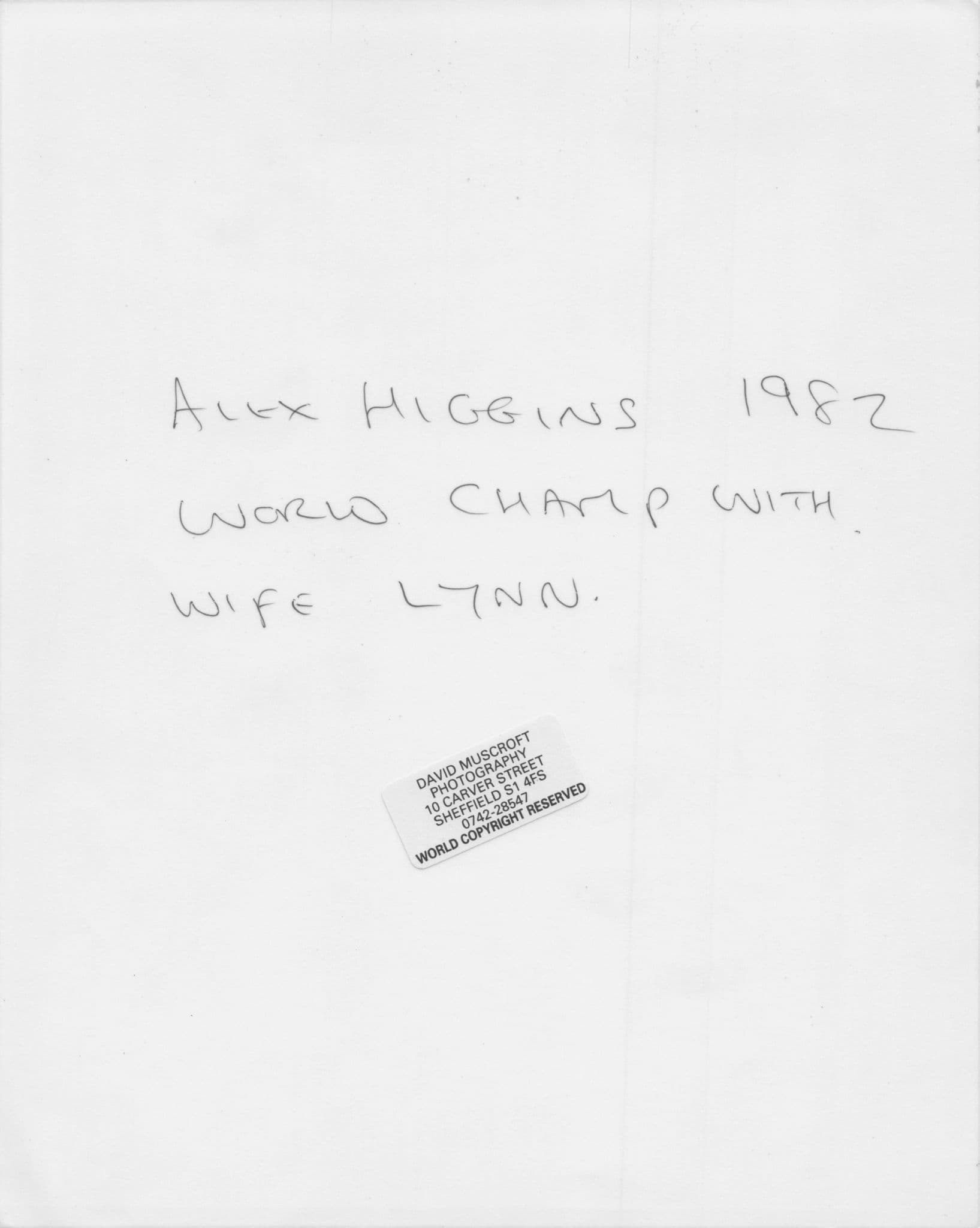 Alex Higgins Snooker 1982 Embassy Championship Victory Press Photo