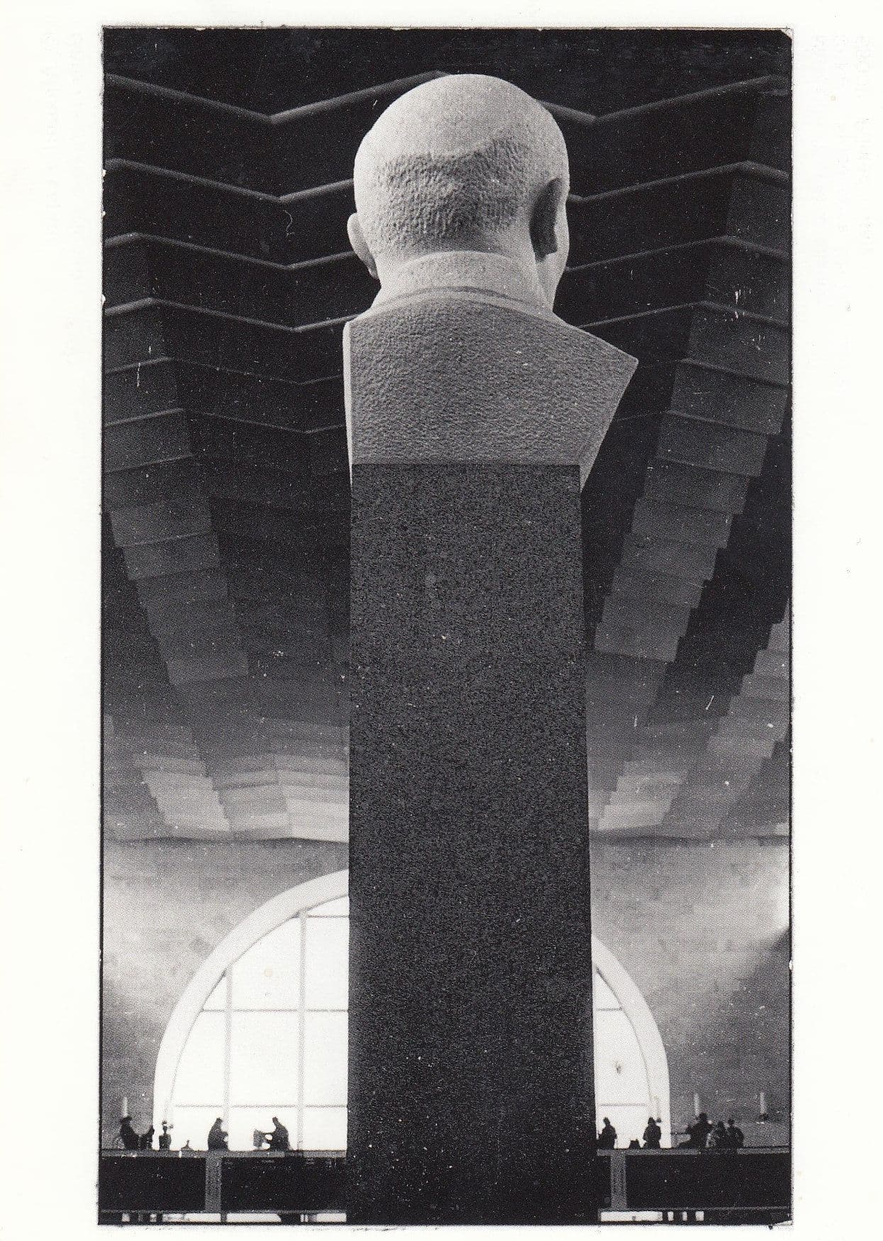 Alexande Lapine Moscow Statue Silhouette Shining At Night 1980 Postcard