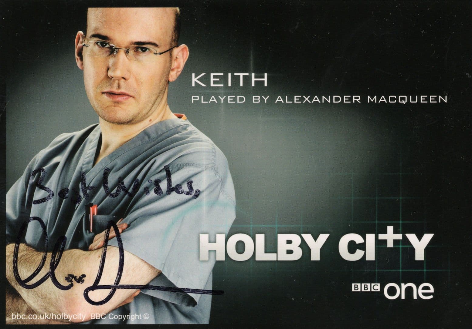 Alexander MacQueen Holby City Hand Signed Cast Card & MORE