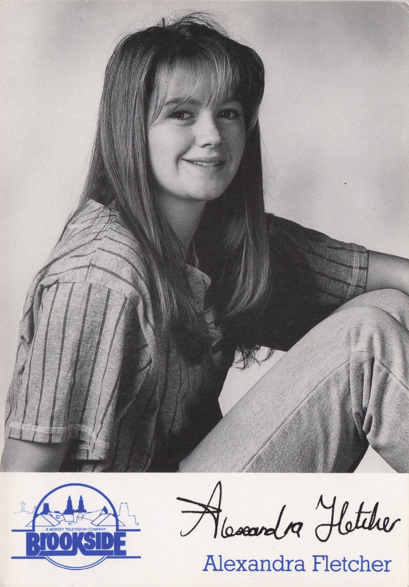 Alexandra Fletcher Brookside Printed Signed Cast Card Photo