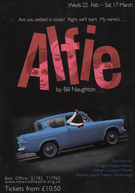Alfi Bill Naughton Play New Vic Theatre Gala Poster Postcard Style Card