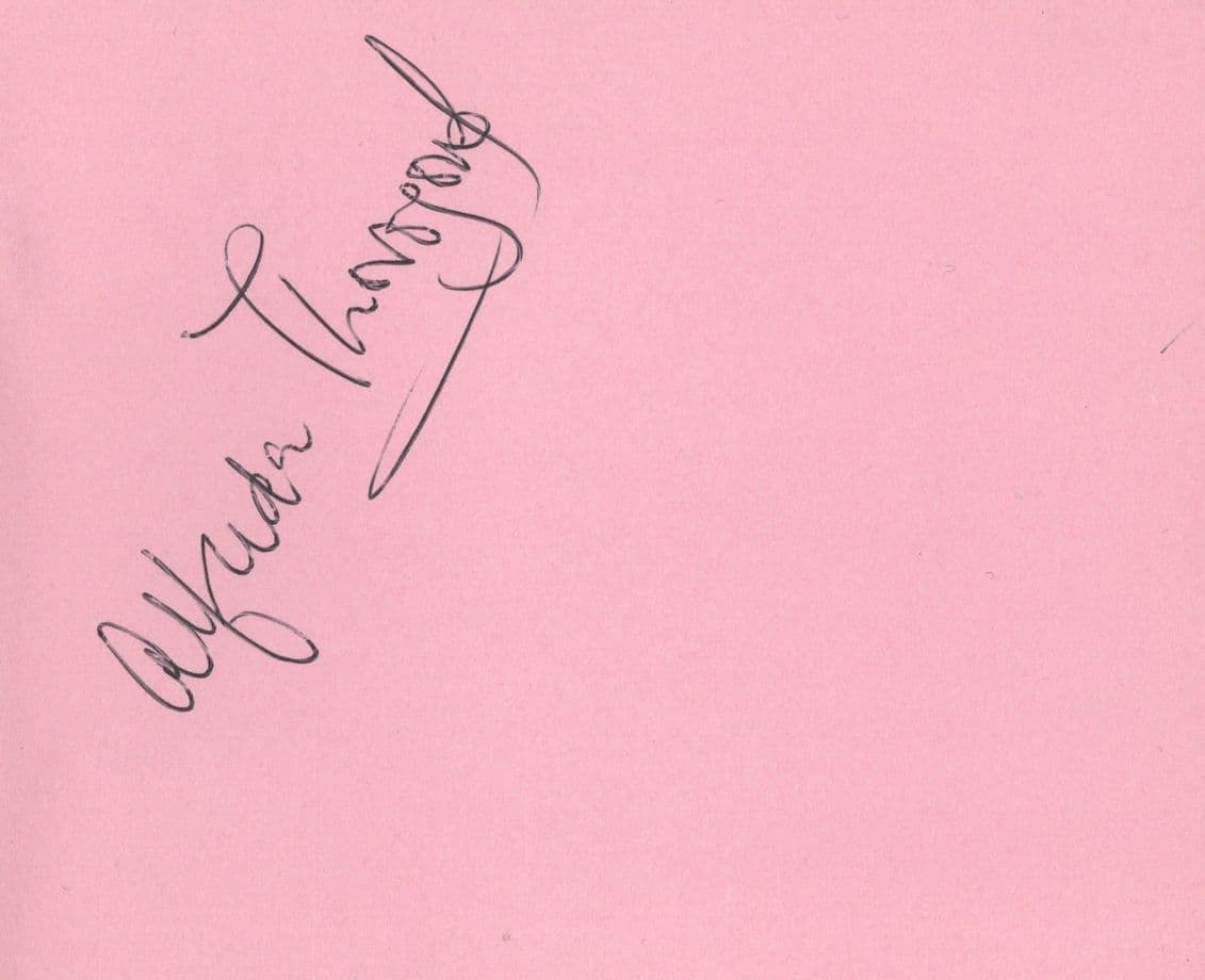 Alfreda Thoroughgood Ballerina Ballet Old Signed Autograph