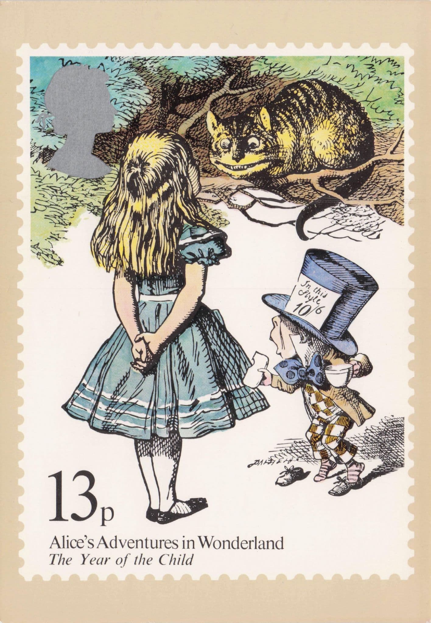 Alice Adventure's In Wonderland The Year Of The Child FDC Postcard