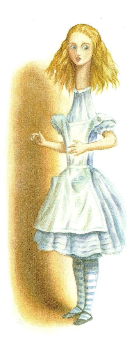 Alice Growing Telescope Through The Looking Glass 1911 Book Postcard