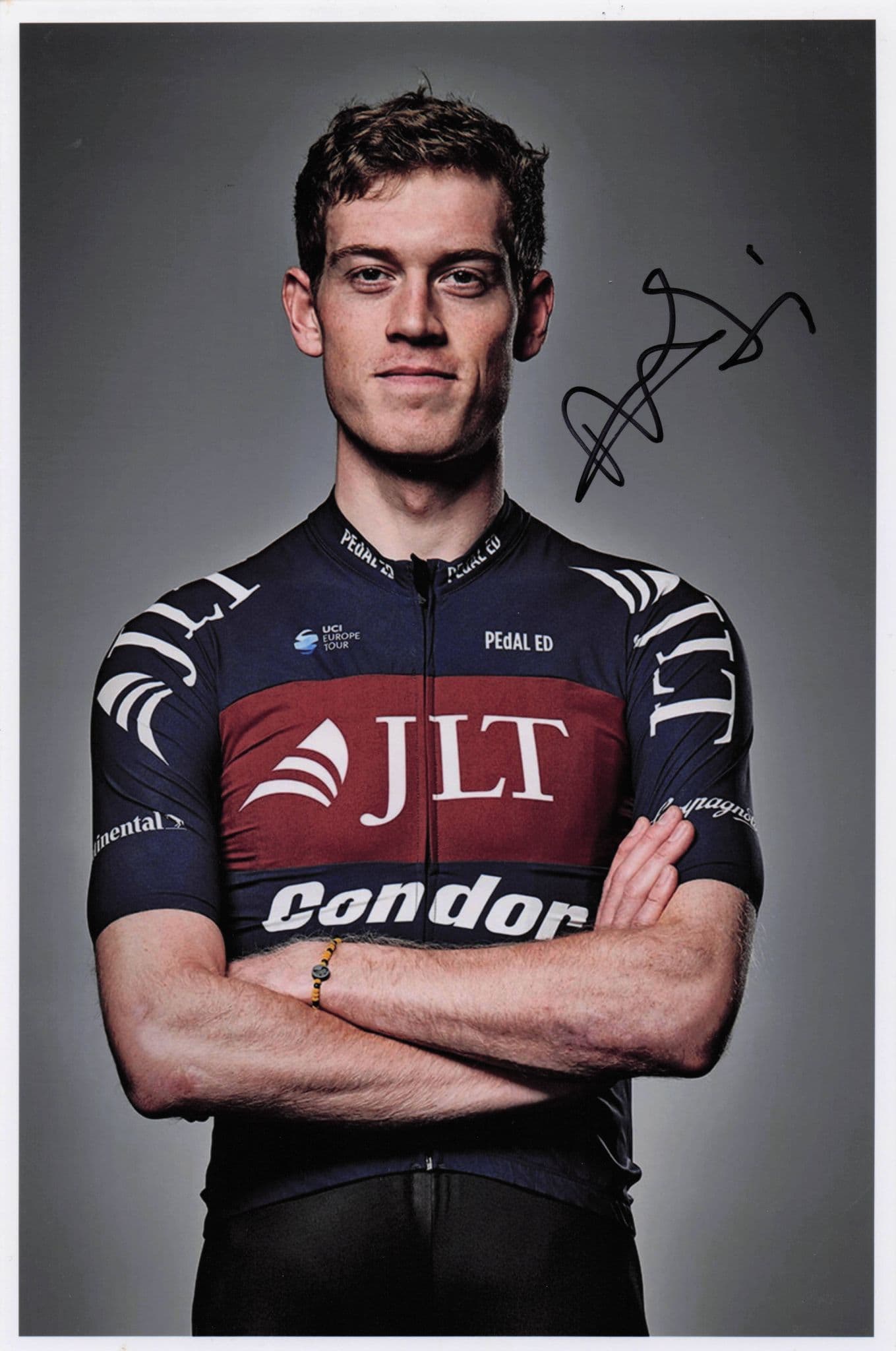 Alistair Slater British GB Cyclist JLT Condor Team 12x9 Hand Signed Photo