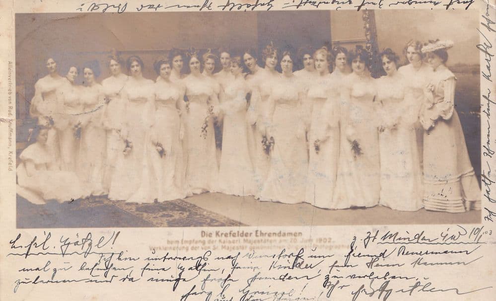 Allemagne Die Krefelder Ehrendamen 1902 German Postcard