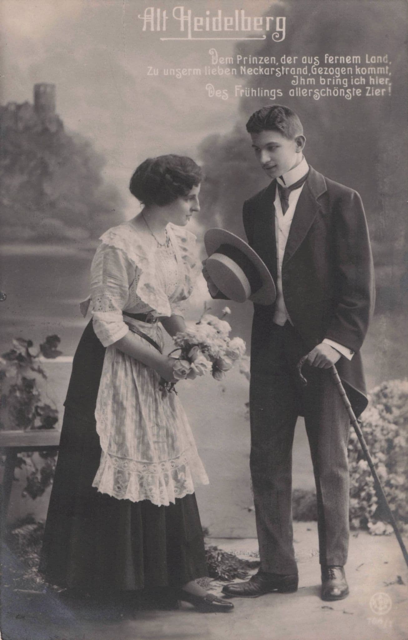 Alt Heidelberg Fashion Prinzen German Romance Old Postcard