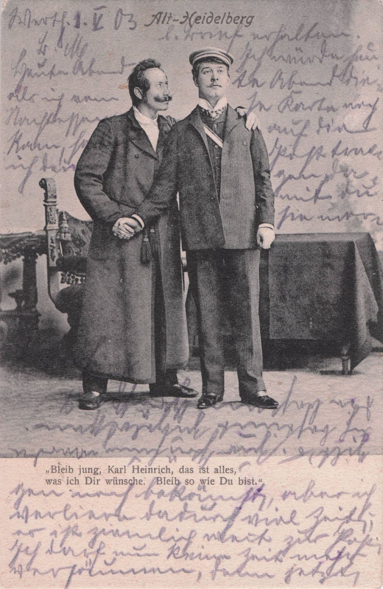 Alt Heidelberg Groucho Marx Lookalike Antique German Postcard