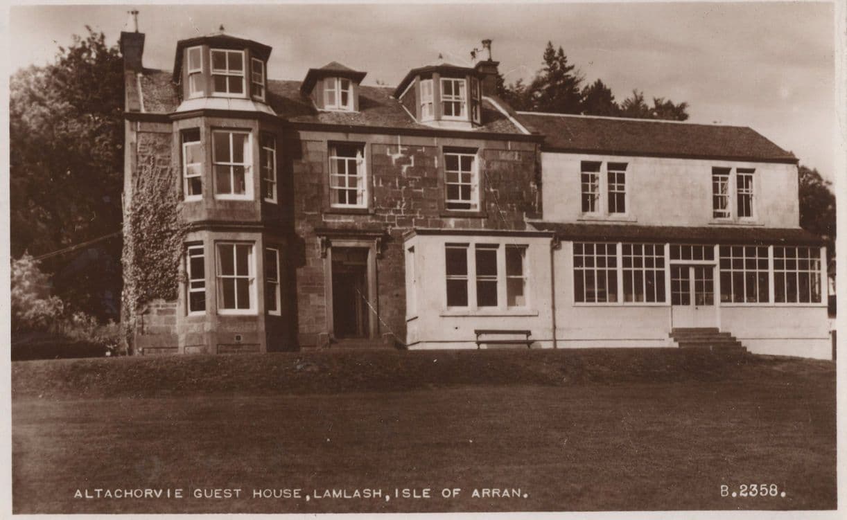 Altachorvie Guest House Isle Of Arran Scotland RPC Postcard